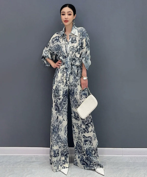 Toile Scene Blouse&Pants Co-ord