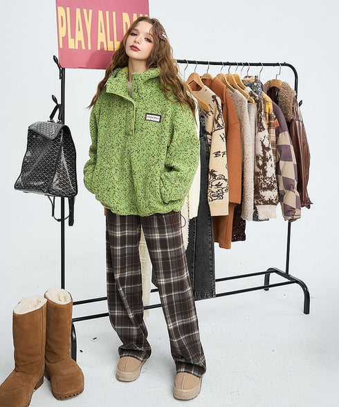 Mocha Line Check Pants