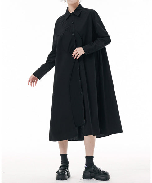 Curved Line Shirt Dress