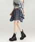 Multi-Drape Plaid Mini Skirt