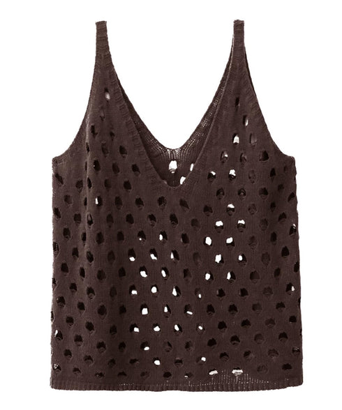 Openwork Deep V Vest