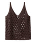 Openwork Deep V Vest