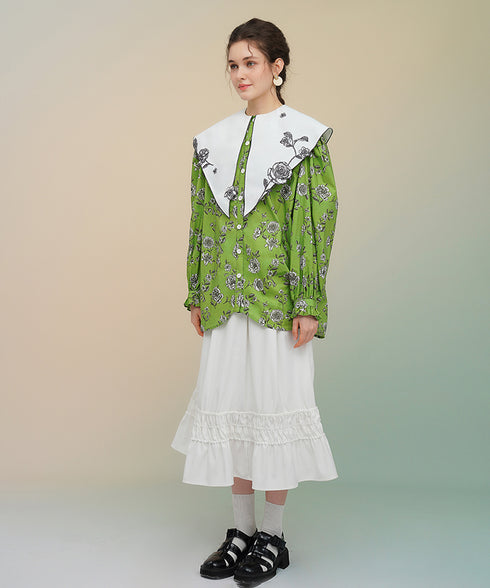 Playing Card Collar Line Shirt