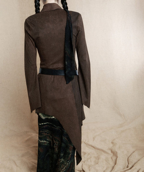 Marble Sheer Flare Dress