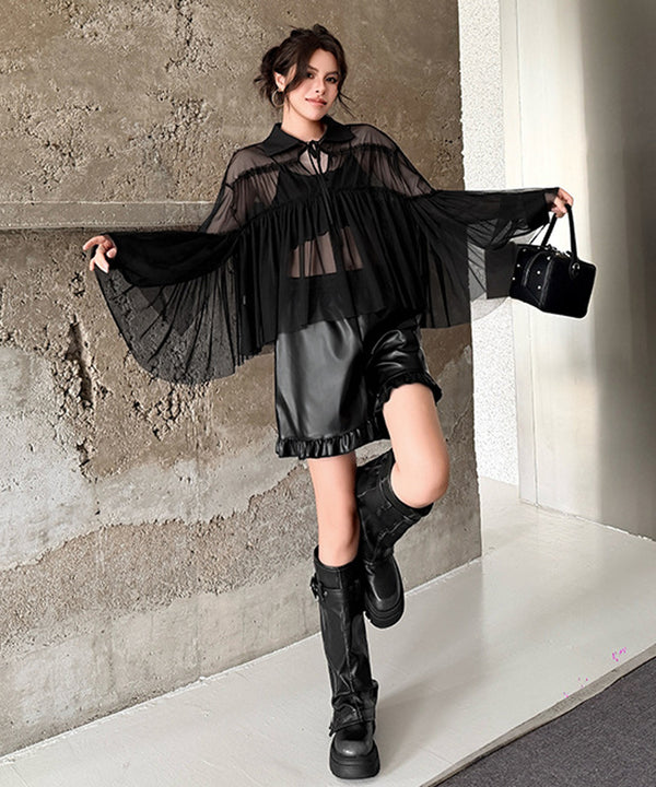 Sheer Gather Volume Top