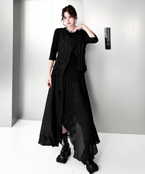 Oval Trace Vest&Skirt Co-ord
