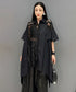 Sheer Panel Asym Cut Blouse