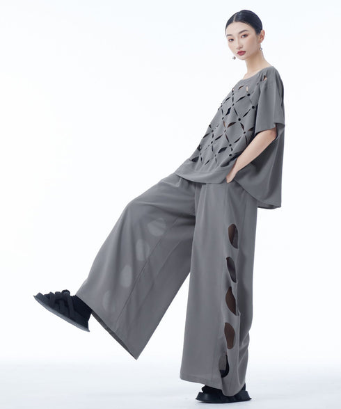 Cutout Cross Motif Top