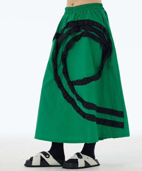Circular Tape Embroidery Skirt