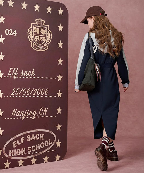 Varsity Hood Midi Dress