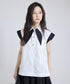Contrast Collar Blouse