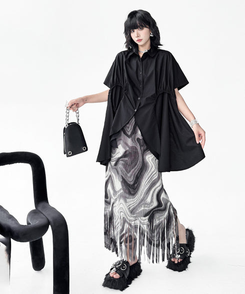 Shadow Layered Lace Skirt