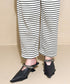 Chain Strap V-Cut Mules