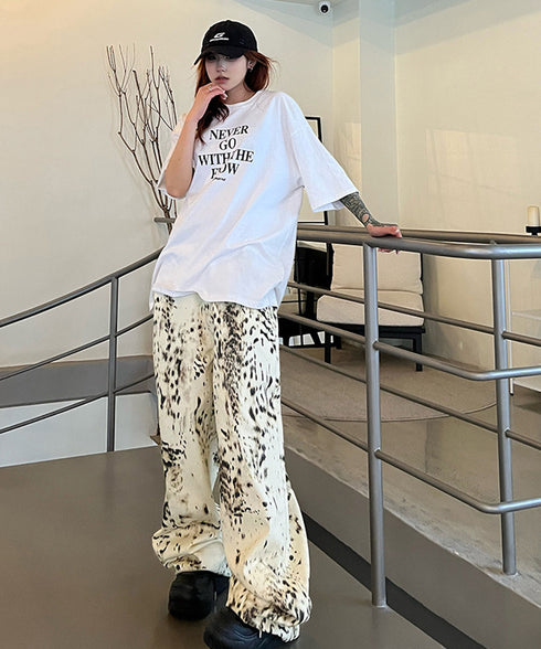 Abstract Ink Wide Pants