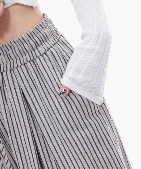 Pinstripe Wide Easy Pants