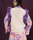 Floral Knit Ruffle Shoulder Vest