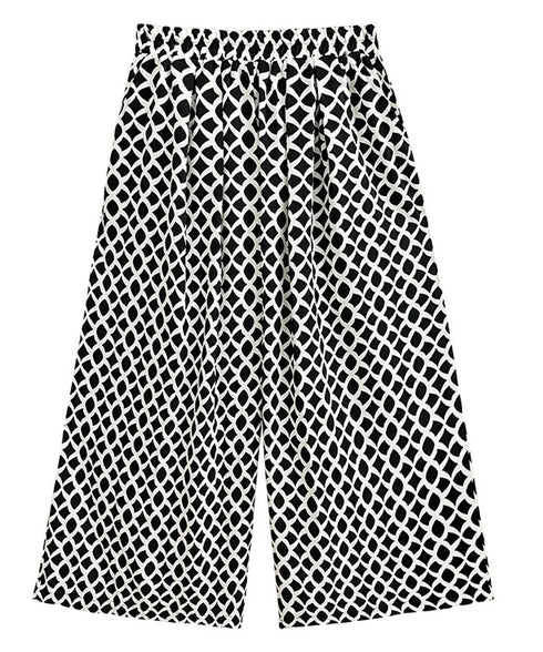 Geometric Pattern Wide Pants