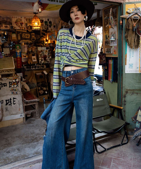 Studded Wide Buckle Belt