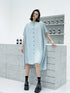 Lace Panel Relaxed Shirt Dress