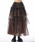 Tiered Mesh Belt Skirt
