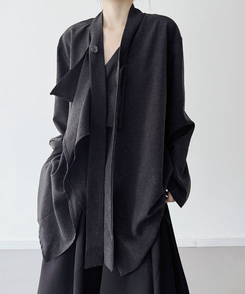 Draped Button Front Top