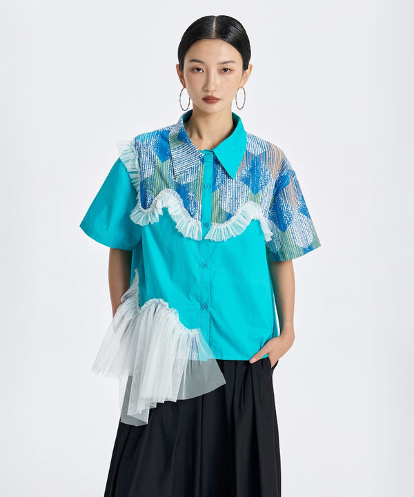 Wave Frill Blouse