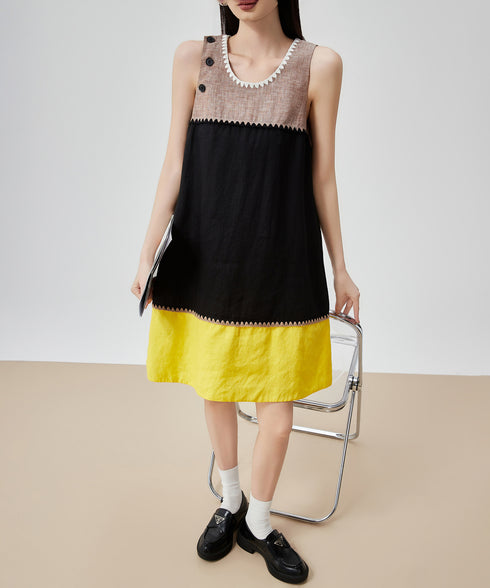 Tricolor Layered Dress