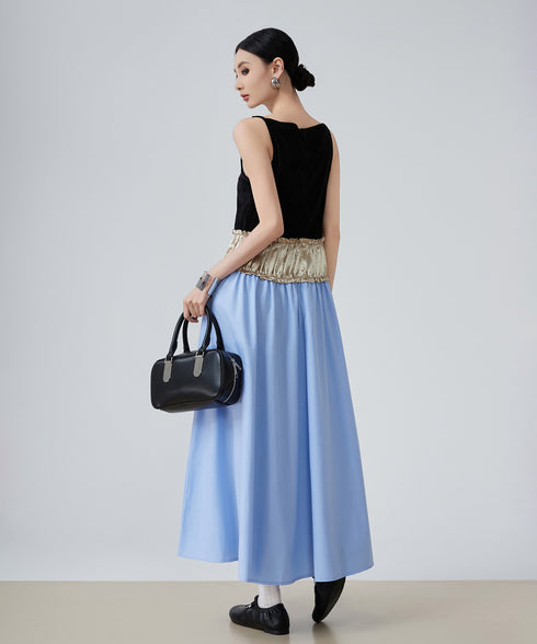 Velvet Shimmer Waist Dress