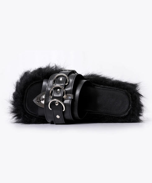 Fur Ring Sandals