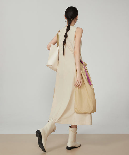 Pocket Accent Drape Dress