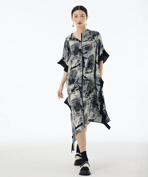 Brushwave Flow Dress