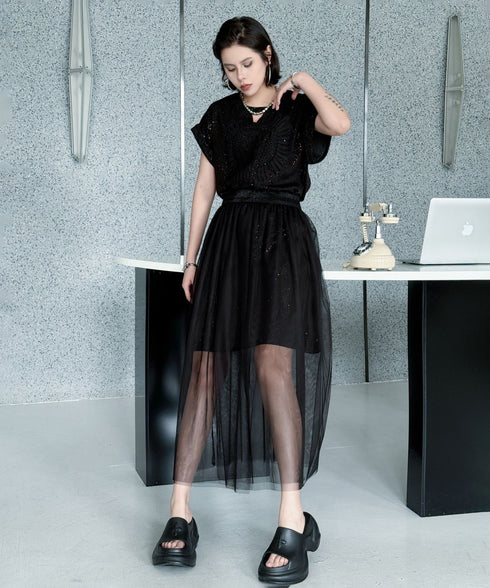 Sequin Dress & Tulle Skirt Co-ord