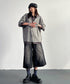 Grid Lapel Blouse