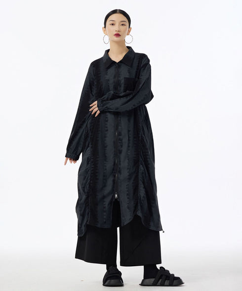 Glare Texture Zip Top