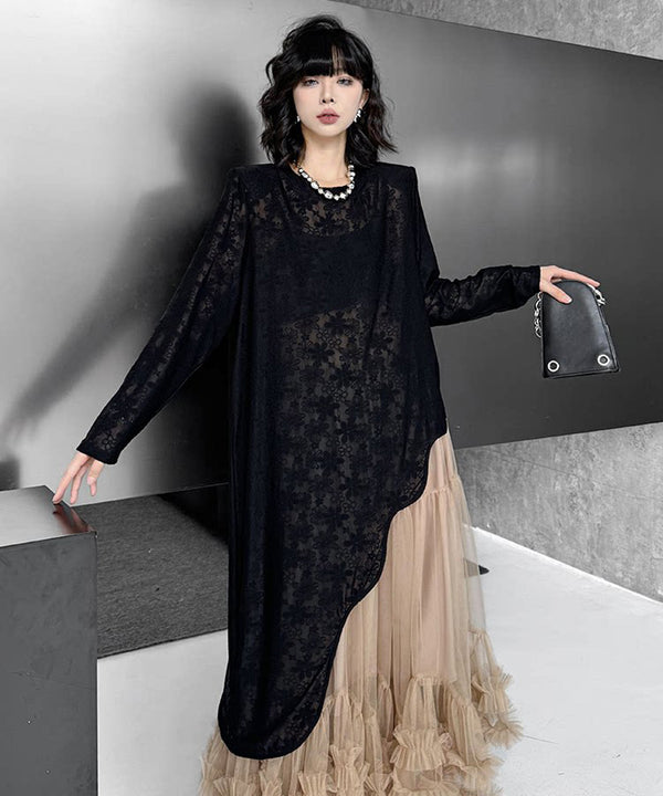 Flow Cut Lace Long Top