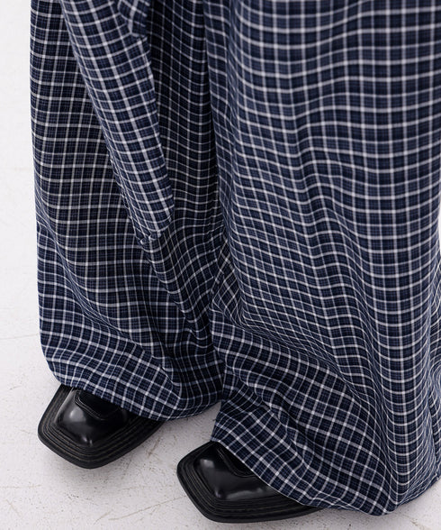 Grid Wrap Wide Pants