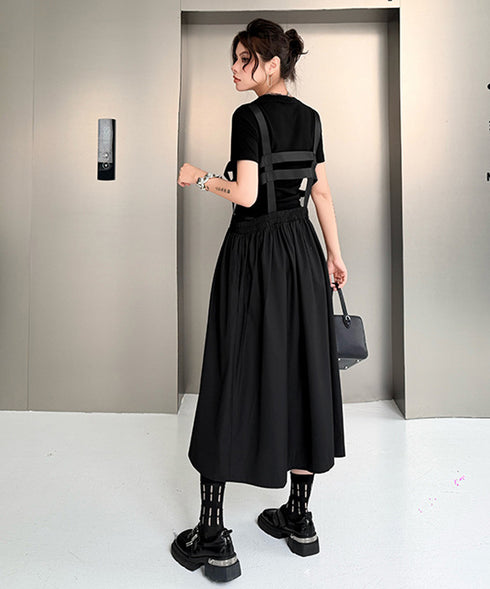 Strap Zip Volume Dress