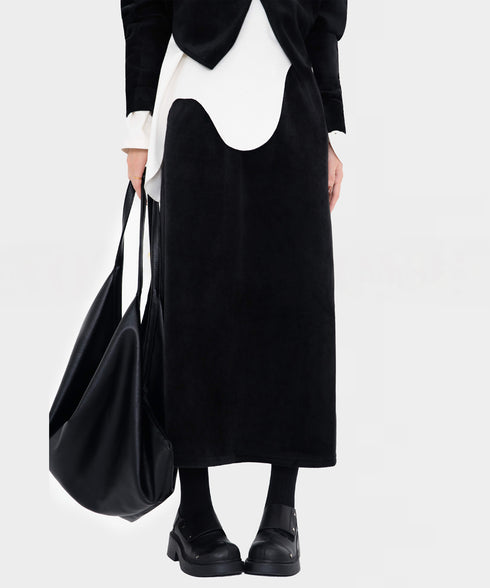 Contrast Curve Top& Skirt Co-ord