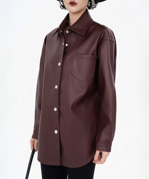 Smooth PU Overshirt
