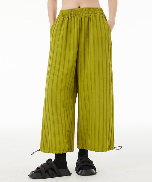 Crinkle Drawcord Wide Pants