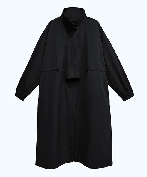 High Neck Wide Long Jacket