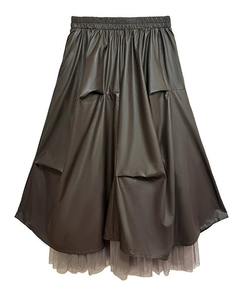 Layered Balloon Mesh Skirt