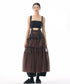Tiered Mesh Belt Skirt