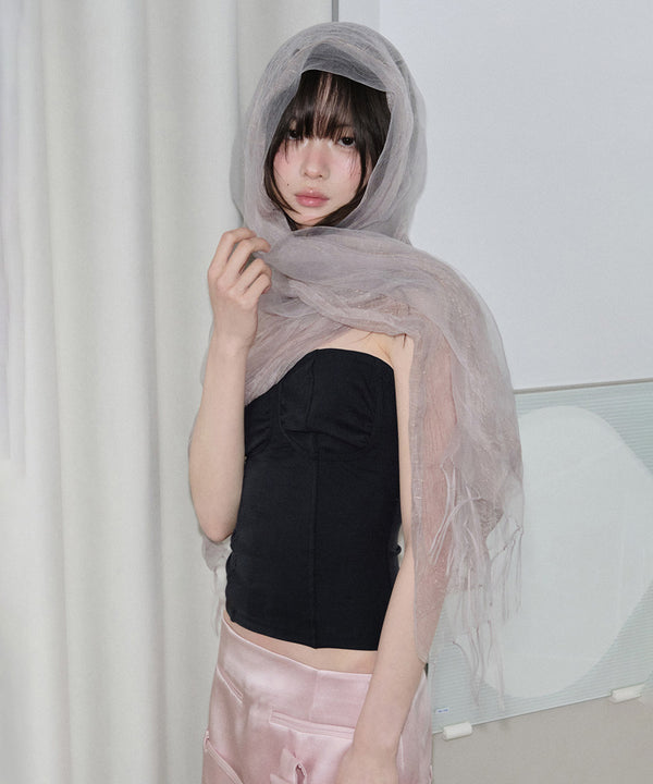Mist Layer Fringe Scarf