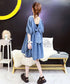 Ribbon Back Volume Denim Dress