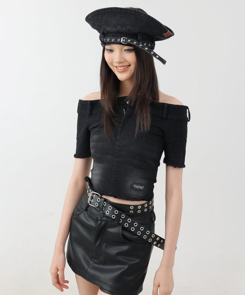 Denim Belt Visor