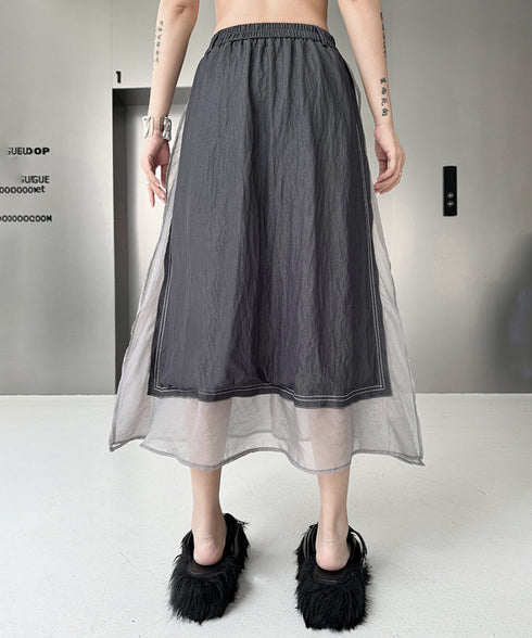 Sheer Stitch Top&Skirt Co-ord