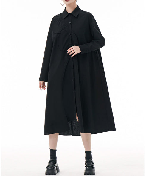 Curved Line Shirt Dress