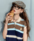 Border Polo Knit