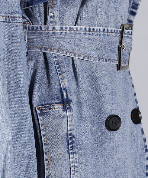 Ruelle Frill Denim Coat